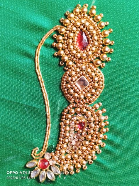 Nath Aari Work Design, Nath Design, Velvet Blouse Design, Cloth Painting, Latest Blouse Designs Pattern, Aari Designs, Girly Frame, Velvet Blouse, Bead Embroidery Tutorial