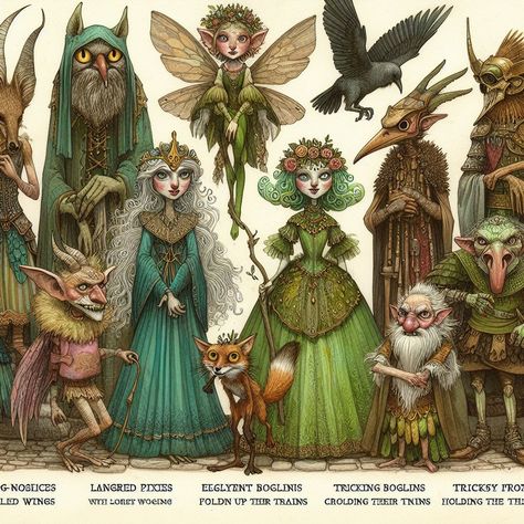 Folklore Creatures, Fairytale Characters, Fae Art, Fae Folk, Fairytale Creatures, Futurism Art, Mythical Creatures Fantasy, Fairy Illustration, Fairy Tale Characters