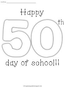 Tales of Frogs and Cupcakes: 50th Day FUN!!.....like 50 days later ;) Preschool 50th Day Of School, 50th Day Of School Activities Preschool, 50 Th Day Of School Activities, 50th Day Of School First Grade, 50th Day Of School Preschool, 50 Days Of School Ideas Kindergarten, 50th Day Of School Craft, 50th Day Of School Kindergarten, 50 Days Of School