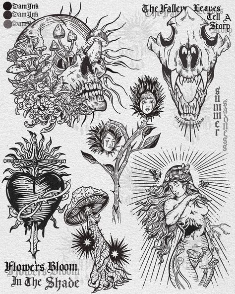 #blackworktattoo #lineart #darkartists #tattoos #flashtattoos #tattooflash #flashsheet #flashbook #blackline #paristattoo #engravingtattoos #arteobscurae #tttism #mushroomtattoo #flowertattoos #apprentitatoueur Dna Tattoo, Paris Tattoo, Mushroom Tattoos, Blackwork Tattoo, Flower Tattoos, Flash Tattoo, Cartoon Art, Line Art, Tattoos