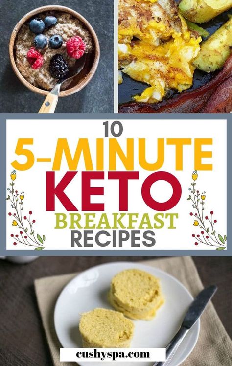 Try these keto breakfast recipes that can be made in under 5 minutes. These low carb breakfast ideas are easy and fast to make. #ketobreakfast #ketogenic #ketotips Low Carb Breakfast Ideas, Carb Breakfast Ideas, Ketogenic Breakfast, Quick Keto Breakfast, Keto Breakfast Recipes, What Can I Eat, Breakfast Recipes Sweet, Ketogenic Diet Meal Plan, Ketogenic Diet Plan