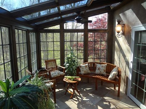 Sunroom Interior, Solarium Room, Small Sunroom, Sunroom Addition, Mystic Ct, Sunroom Decorating, Sunroom Designs, Enclosed Patio, Deck Designs