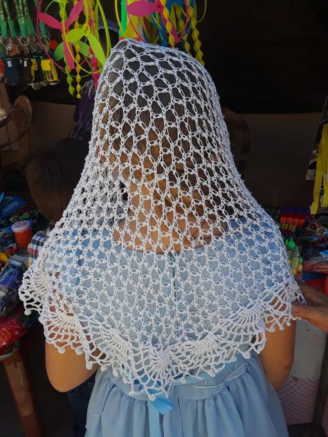 Crochet Chapel Veil, Crochet Veil, Chapel Veils, Catholic Veil, Fashion Gal, Chapel Veil, Crochet Edging Patterns, Lady Of Fatima, Crochet Wedding