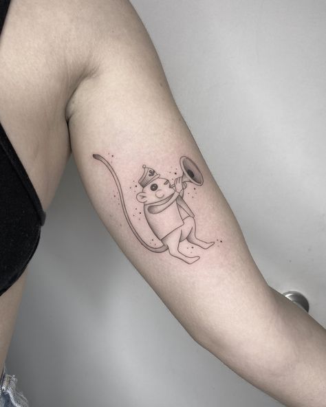 Coraline Circus Mouse Tattoo, Bobinsky Tattoo, Mr Bobinsky Tattoo, Jumping Mice Coraline Tattoo, Coraline Mouse Tattoo, Coraline Mouse, Dark Portfolio, Mr Bobinsky, Really Bad Tattoos