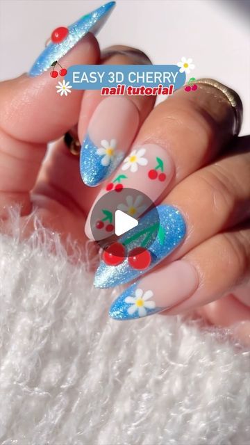 Jeanette Flores on Instagram: "🍒Easy & cute 3D Cherry nail art perfect for spring or summer!🍒
Save & Share this beginner friendly nail tutorial 💅🏽

FOLLOW for more!

Using @dndgel (code: JEN25)
•871 How Do U Neutral?
•Diva Red 160
•Rêve Palais 018
•No Cleanse Top Gel
•Rhinestone Adhesive Gel
•DND Nail Art Tool Set 5PCs
•Nail Art Liner Brush 11

#dndgelpolish #dndgel #tutorial #diynails #easynailart #nailtutorial #howto #stepbystep #clovernails #holonails #holographicnails #easynails #uñas #nailsofinstagram #instagramnails #nailinspo #springnails #springnails2024 #3dnailart #3dnails #cherrynails #summernails2024" Cherry Nail Art, Cherry Nail, Holo Nails, Dnd Gel Polish, Cherry Nails, Nail Tutorial, Liner Brush, Art Tool, Instagram Nails