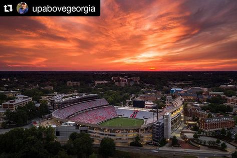 #Repost @upabovegeorgia (@get_repost) ・・・ The sky was absolutely on fire over Sanford Stadium last night.  I had a feeling yesterday would… Georgia Aesthetic, Sanford Stadium, Georgia Football, College List, Georgia Travel, Athens Georgia, College Town, American Universities, University Of Georgia