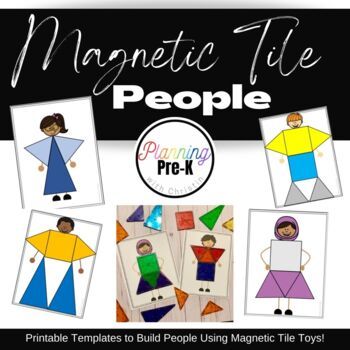 Magnetic tile printables | TPT Magnetic Preschool Activities, Magna Tiles Printables, Magnatiles Printables Free, Marigold Magic, Clothes Study, Clothing Study, Magnet Tiles, Toddler Printables, Preschool Family