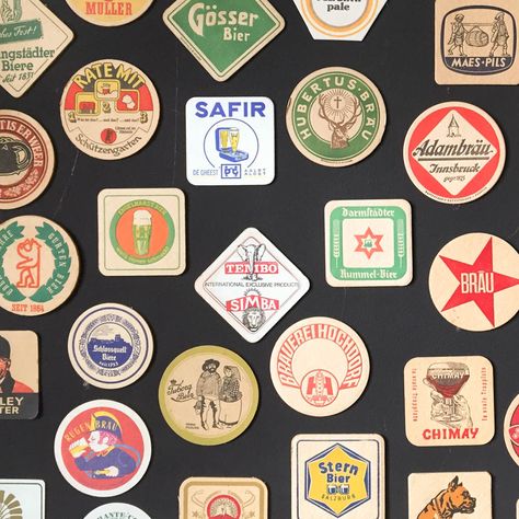 beer-mats-2 Design Jersey, Beer Mats, Beer Coasters, German Beer, Vintage Beer, Art N Craft, Community Service, In Design, Design Inspo