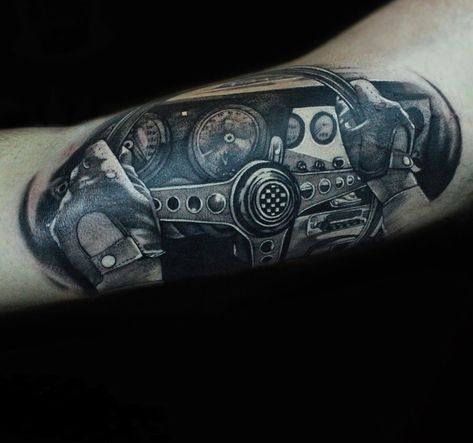 Tattoo artist 🌿 on Instagram: “#tattoo #ink #inked #inktober2019 #inktober #tattoos #tattooed #tattoolife #car #driving #cartattoo #israelart #israeltattoo…” Bae Tattoo, Tattoo Pieces, Viking Tattoo Sleeve, Racing Tattoos, Black Art Tattoo, 67 Camaro, Full Sleeve Tattoo Design, Car Tattoos, Love Tattoo