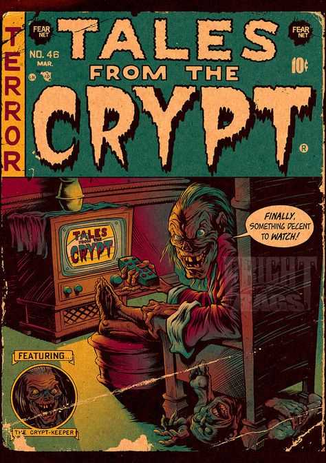 Fright Rags, Tales From The Crypt, Horror Artwork, Horror Posters, Retro Horror, Horror Movie Art, Classic Horror Movies, Horror Movie Posters, Movie Poster Art