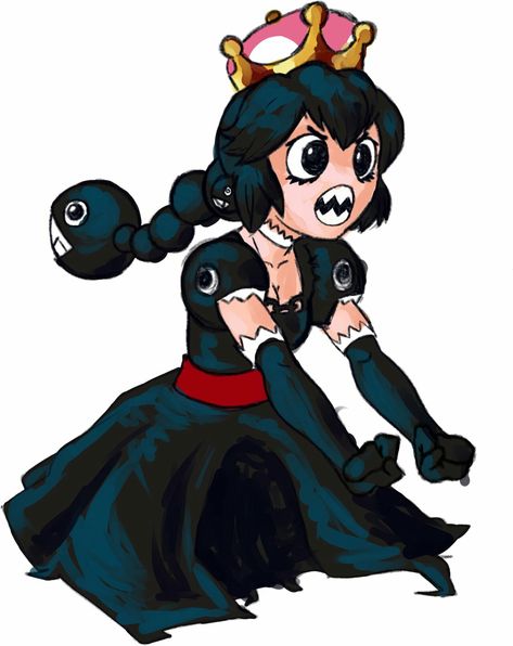 Chain Chomp Costume, Super Crown, Chain Chomp, King Koopa, Mario Fan Art, Princess Games, Crown Art, Nintendo Fan Art, Action Pose Reference