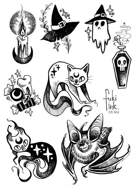 Baixe grátis o livro "Os Hereges de Santa Cruz" em www.enriquecoimbra.com.br Flash Art Tattoos, Tattoo Large, Skull Drawings, Goth Tattoo, Kunst Tattoos, Witch Tattoo, Tattoo Flash Sheet, Spooky Tattoos, Halloween Tattoo