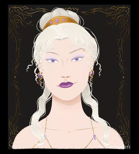 Saera Targaryen Art, Queen Alysanne, Saera Targaryen, Asoiaf Characters, Alysanne Targaryen, Targaryen Women, Targaryen Family Tree, Daena Targaryen, Daughter Of King