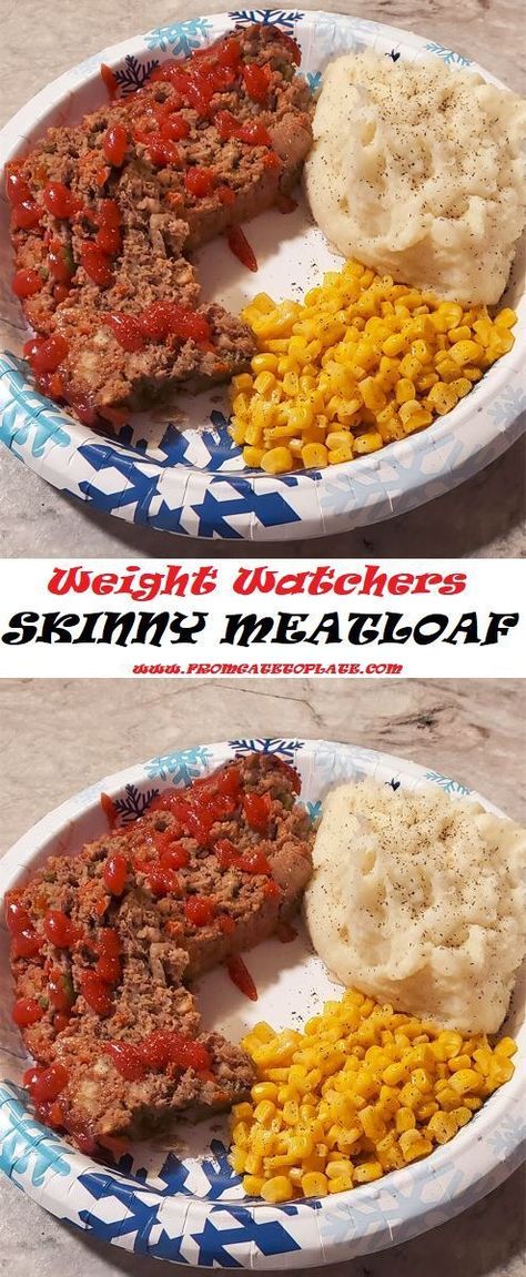 Low Calorie Meatloaf, Weight Watchers Meatloaf Recipe, Weight Watchers Meatloaf, Low Points Weight Watchers, Easy Meatloaf Recipe, Weight Watchers Food Points, Weight Watchers Casserole, Weight Watchers Menu, Weight Watchers Meals Dinner