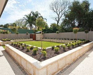 reconstituted-plain-limestone-with-bullnose-capping Limestone Walls Landscape, Limestone Retaining Wall, Limestone Garden, Brick Rendering, Limestone Block, Concrete Footings, Limestone Wall, Tropical Gardens, Landscape Construction