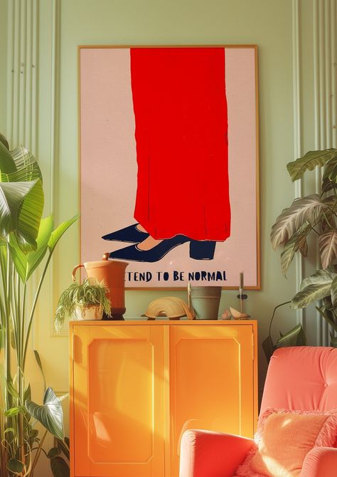 Trendy Woman Poster, Typography Print, Retro Wall Art, Maximalist Art Print, Vintage Poster, Psychedelic Art, Y2K Apartment Poster, Shoes Poster, Preppy Print, Maximalist Wall Art, Dorm Room Decor, Trippy Poster, Kitchen Wall Decor, Dopamine Decor, Eclectic Art Decorate your home or office with an easy way. You can print at your home , at your local prin...#Embracing #an #Outdoor #HomeDecorating #Charm #Your #Eclectic #Eclectic #Transforming #into #HomeInspiration #Oasis #Apartment #HomeIdeas Poster Design Ideas Room, Maximalism House Decor, Shoes Poster, Wall Art Eclectic, Maximalist Art, Woman Poster, Art Eclectic, Maximalist Wall, Maximalist Wall Art