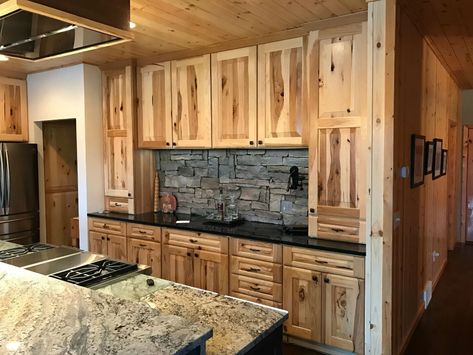 Knotty Hickory Kitchen Cabinets, Natural Hickory Kitchen Cabinets, Hickory Cabinets Kitchen, Rustic Hickory Kitchen Cabinets, Natural Hickory Cabinets, Rustic Hickory Kitchen, Rustic Hickory Cabinets, Kitchen Cabinets And Flooring, Hickory Kitchen Cabinets