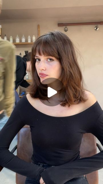 The Hair Bros on Instagram: "60’s Midi Cut

Anna Karina inspired cut for @rubysear using scissors to build weight and structure throughout the hair. 

We brought the length up to eliminate and choppiness in the lengths of the hair. 

#thehairbros #fringe #annakarina #60shair" 60s Midi Hair, Midi Cut Haircuts, 60s Midi Cut Hair, Midi Haircut With Bangs, Anna Karina Hair, 60s Midi Haircut, How To Grow Out Bangs, 60s Midi Cut, 60s Inspired Hair