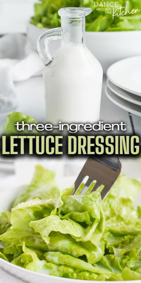 garden lettuce dressing and some salad on a fork Cream Dressing For Garden Lettuce, Fresh Garden Lettuce Salad Recipes, Lettuce Salad Dressing Recipes, Dressing For Romaine Lettuce, Dressing For Lettuce Salad, Lettuce Dressing Recipe, Fresh Lettuce Salad Recipes, Butter Lettuce Salad Dressing, Garden Lettuce Recipes