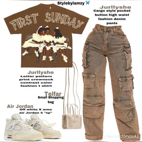 Off White Jordan 4, Outfits Bonitos, Telfar Bag, Teen Swag, Fashion Week 2024, Everyday Fits, Denim Pants Fashion, Teen Swag Outfits, Fasion Outfits