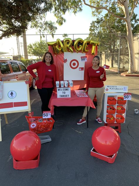 Trunk or treat Halloween Target Themed Trunk Or Treat, Trunk Or Treat Ideas For 3 People, Trunk Or Treat Starbucks Theme, Legally Blonde Trunk Or Treat, Target Trunk Or Treat Ideas For Cars, Trunk Or Treat Ideas For White Cars, Indoor Trunk Or Treat Tables, Trunk Or Treat Restaurant Theme, Target Theme Trunk Or Treat