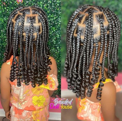 Big Plaits Hairstyles Black Women, Toddler Knotless Braids With Curly Ends, Long Lasting Hairstyles Black, Black Daughter Hairstyles Braids, Kids Plaits Girls Hair Ideas Black, Back To School Hairstyles For Black Kids, Big Braids For Kids, Black Girls Hairstyles For Kids Easy, Braids For Little Black Girls Kids