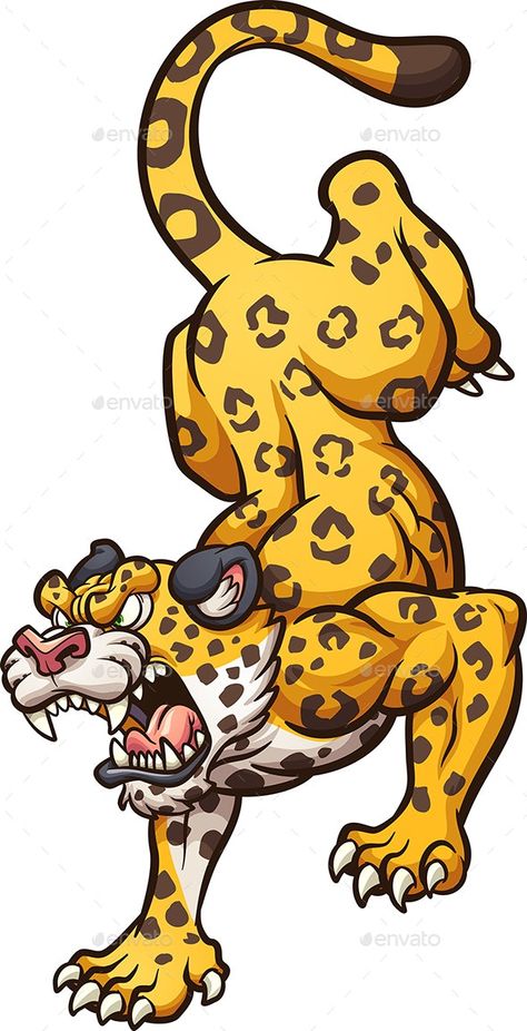 Cartoon Jaguar by memoangeles | GraphicRiver Cartoon Jaguar, Angry Cartoon, Monkey Drawing, Cartoon Monkey, Illustration Story, Book Artwork, Cartoon Tattoos, Cartoon Faces, Drawing Images