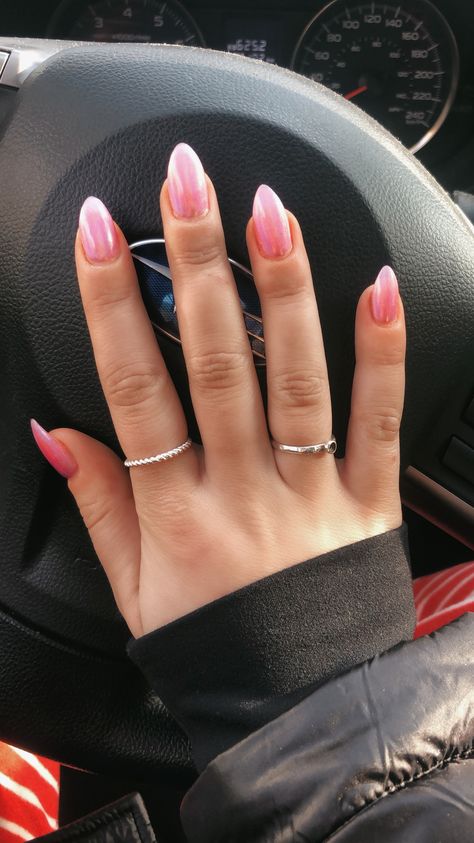 Pink Irredescent Nails, Pink Irredescent, Prom 2k23, Pink Nail Colors, Nail Colour, Nails Pink, Pink Nail, Pink Lady, Mani Pedi