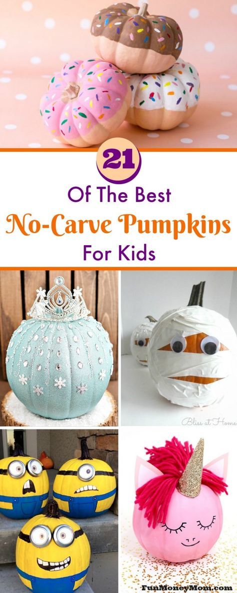 Ready to get started on your Halloween decorations? The kids are going to love these super cute no carve pumpkins! Pumpkin Ideas For Kids, No Carve Pumpkin Ideas, Story Book Pumpkin, No Carve Pumpkin, Carve Pumpkins, No Carve Pumpkin Decorating, Pumpkin Decorating Contest, Pumpkin Decorating Ideas, Pumpkin Contest