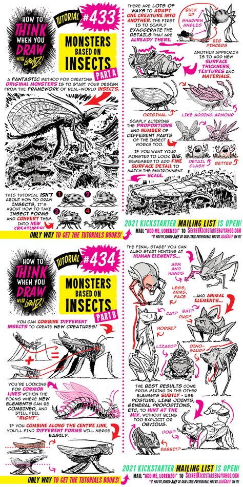 Monster Design Tutorial, Monster Types, How To Draw Monsters, Monster Tutorial, Monster Reference, Brothers Photo, Etherington Brothers, Brothers Art, Comic Book Drawing