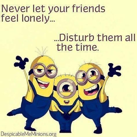 cute whatsapp DP#whatsapp#DP#follow us @ coolwhatsappstatus Short Friendship Quotes, Minions Love, Friendship Humor, Funny Minion Quotes, Minion Quotes, Happy Friendship, Happy Friendship Day, Minions Quotes, Friendship Quotes Funny