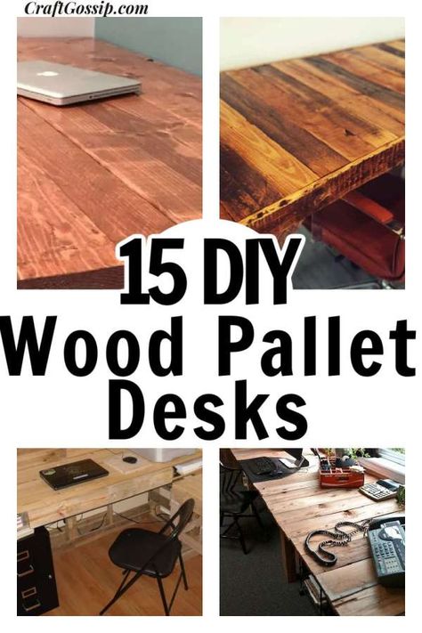 15 Desks You Can Make From Upcycled Wood Pallets – Home and Garden Diy Corner Desk, Pallet Desk, Trendy Kitchen Backsplash, Poolside Decor, Home Command Center, Unique Shelves, Recycled Pallet, Pallet Outdoor, Small Jars