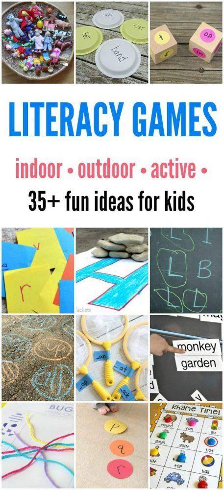 Literacy Games for Kids: Indoor and Outdoor Learning Fun! Family Literacy Night Activities, Literacy Night Activities, Family Literacy Night, Family Literacy, Early Literacy Activities, Rhyming Activities, Alphabet Phonics, Literacy Games, Learning Games For Kids