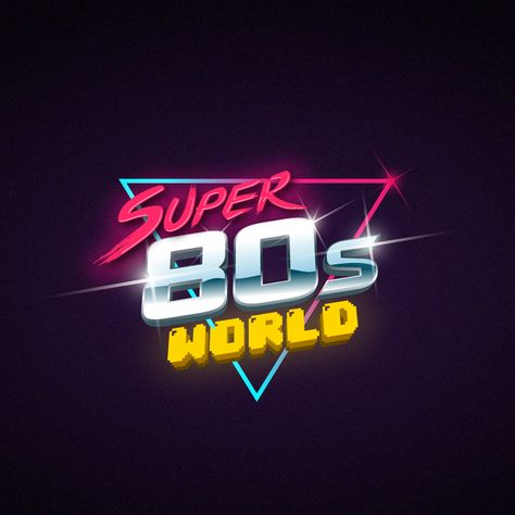 Create a totally bitchin' logo for our "Super 80s World" retro video game by Leon8524 Video Game Logo Design, 80s Logo, Video Game Logos, Game Logo Design, Video Game Design, Modern Games, Retro Graphics, Retro Video, Retro Arcade