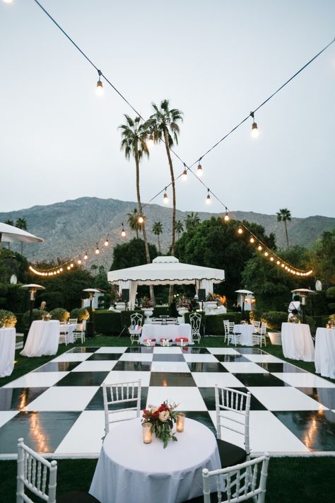 Black And White Checkered Wedding Dance Floor, Center Dance Floor Wedding, Micro Wedding Dance Floor, Checkered Floor Wedding Ceremony, Checkered Floor Reception, Diy Black And White Dance Floor, Checkers Dance Floor, White And Black Dance Floor, Checkerboard Wedding Floor