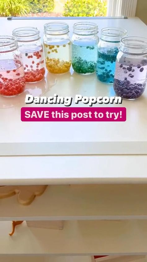 Dancing Popcorn, Vetenskapliga Experiment, Rainbow Popcorn, Science Week, Diy Science Experiments, Science Experiments For Preschoolers, Kid Experiments, Science Projects For Kids, Diy Science