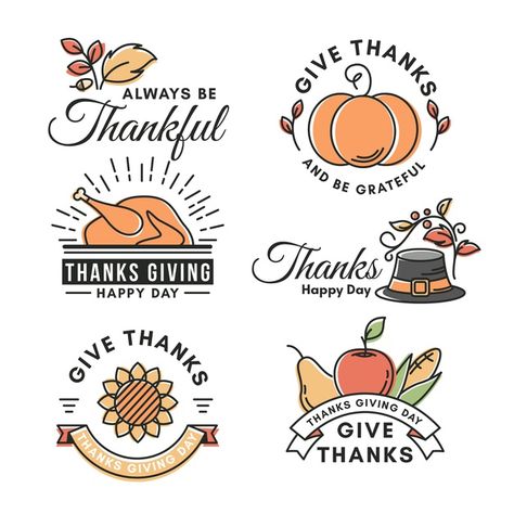 Thanksgiving Food Labels, Thanksgiving Graphic Design, Thanksgiving Labels, Restaurant Brochures, Elegant Illustration, Drawing Collection, Print Design Template, Cool Phrases, Holiday Lettering