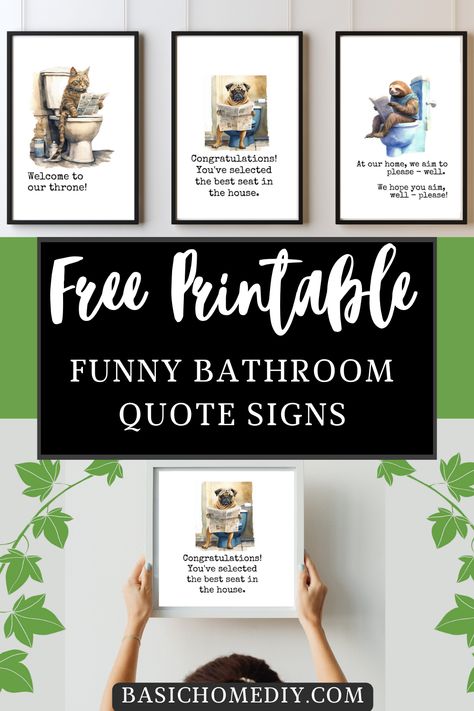 Free Printable Bathroom Wall Art Decor Ideas for Your Home Free Printable Bathroom Wall Art, House Decorating Ideas Bedroom, Bathroom Quotes Printable, Printable Bathroom Wall Art, Bathroom Quotes Decor, Bathroom Printables Free, Wall Art Decor Ideas, Art Decor Ideas, Bathroom Wall Art Printables