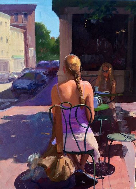 Dennis Perrin Dennis Perrin, Girl Reading Book, Favorite Paintings, Human Figures, Chicago Artists, Reading Art, Urban Landscapes, Painting People, Figurative Artists