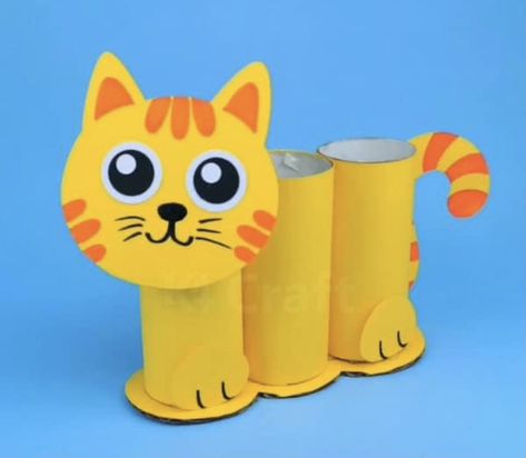 Toilet Roll Craft, Toilet Paper Crafts, Hand Crafts For Kids, Animal Crafts For Kids, Toilet Paper Roll Crafts, Paper Roll Crafts, Kindergarten Crafts, Diy Crafts For Kids Easy, Cool Ideas