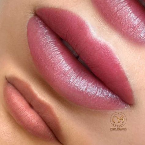 Ombre Lip Tattoo, Lip Tinting Permanent, Natural Lip Tattoo, Aquarelle Lips Permanent, Lip Blush Color Chart, Natural Lip Blushing Tattoo Colors, Permanent Lipstick Tattoo Lip Colors, Lip Blushing Colors, Lip Tattoo Cosmetic