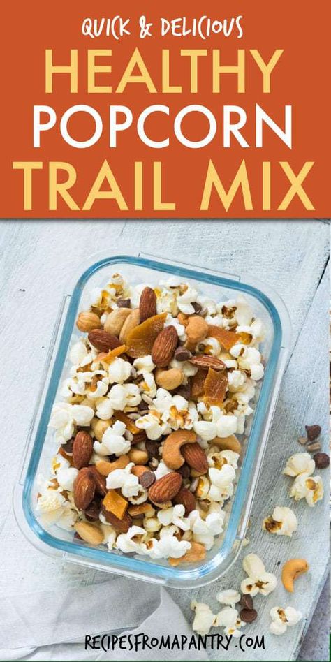 Popcorn Trail Mix Recipes, Popcorn Trail Mix, Popcorn Mix Recipes, Homemade Cheddar Crackers, Healthy Trail Mix Recipes, Trail Snacks, Shred 10, Healthy Trail Mix, Bar Snacks