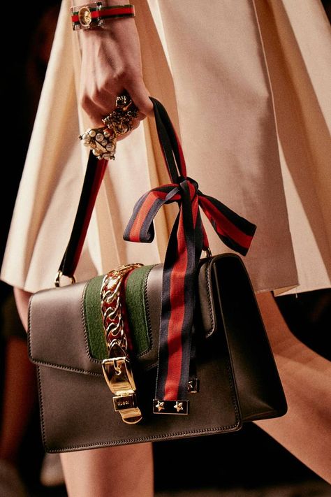 Gucci Bags | The Most Iconic Handbags Of All Time | British Vogue Gucci Sylvie Bag, Gucci Fashion Show, Iconic Handbags, Gucci Sylvie, Bag Outfit, Authentic Designer Handbags, Perfect Handbag, Gucci Fashion, Burberry Handbags