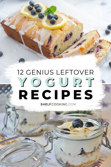 If you've got more yogurt than you know what to do with, we've got your back. Today we're dishing out a dozen delicious recipes using yogurt, plus some genius storage hacks that will help you cut the waste! Recipes With Whole Milk Yogurt, Recipes That Use Vanilla Yogurt, Ratio Yogurt Recipes, Bake With Yogurt, How To Use Yogurt In Recipes, Plain Greek Yogurt Uses, What To Do With Vanilla Yogurt, Recipes With Plain Yogurt Dinner, Recipes With Yogurt Dessert