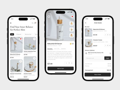 Product Card Ui, Skincare App, Mobile App Inspiration, App Inspiration, Product Card, Card Ui, Beauty App, Ar Vr, Hydrating Toner