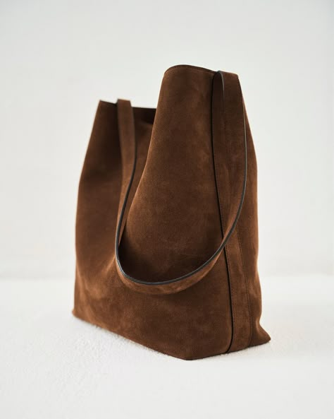 Suede Tote, Clothes Rail, Aging Beautifully, Embossed Logo, Large Bags, Calf Skin, Leather Handbags, Shoulder Strap, Style Me