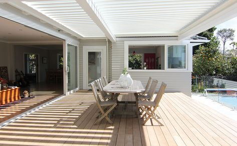 indoor outdoor flow by adding a deck Indoor Outdoor Flow, Kitchen Renovation Ideas, Looking For Houses, Deck Construction, Renovation Costs, Cool Deck, Diy Deck, Covered Decks, Building Permits