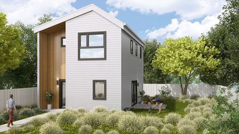 2 Story Adu, Los Angeles Backyard, Granny Flats, Backyard House, Accessory Dwelling Unit, Micro House, Granny Flat, Tiny House Plans, Large Homes