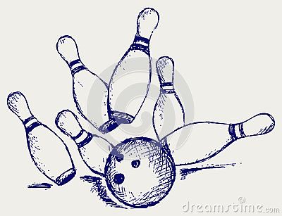 Headphone Sketch, Bowling Ball Art, Bowling Outfit, Ball Drawing, Doodle Style, Horse Silhouette, Bowling Pins, Bowling Ball, Drawing Easy