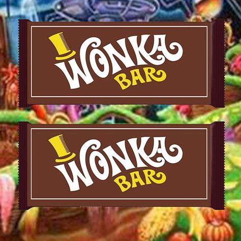 Bar Printables, Wonka Bar, Chocolate Factory Party, Wonka Chocolate Factory, Willy Wonka Party, Wonka Chocolate, Free Willy, Bottle Wrappers, Birthday Party Printables